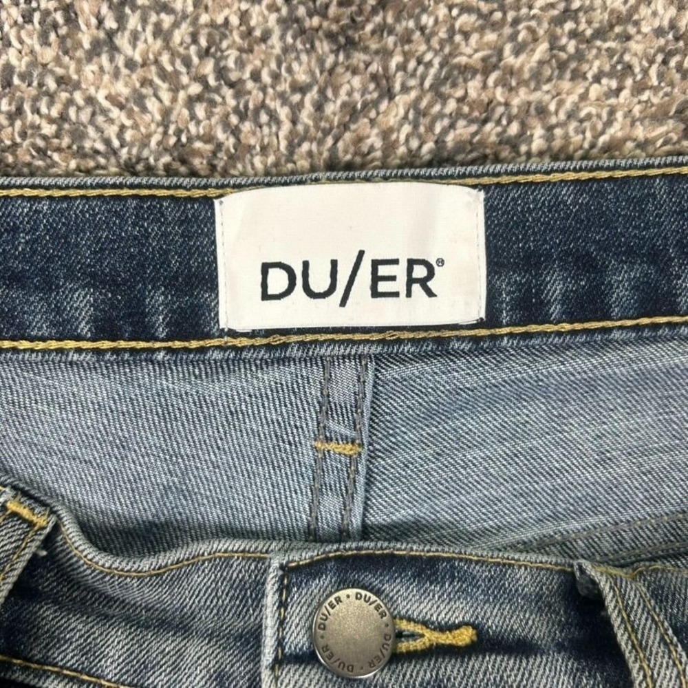 DU/ER Performance Denim Jeans Mens 28X29 Straight Fit Blue Stretch Casual Work - Picture 6 of 15